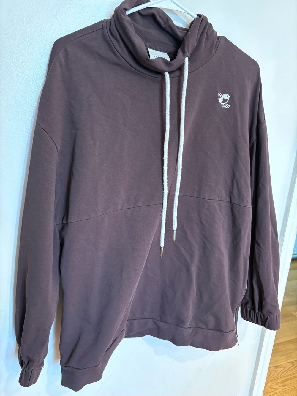 Varley Hoodie Sweatshirt Funnel Neck Pullover purple yoga size large